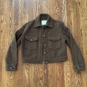 Aritzia Wilfred Free Cropped Ganna Wool Jacket